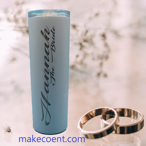 Personalized Bride & Groom Tumblers! Available for Groomsmen & Bridesmaids, as well!