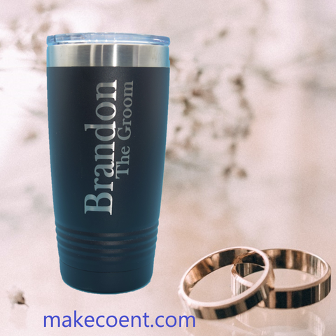 Personalized Bride & Groom Tumblers! Available for Groomsmen & Bridesmaids, as well!