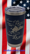 Home of the Free, Because of the Brave! Blue 20 oz Rambler Style Tumbler or Ringneck!